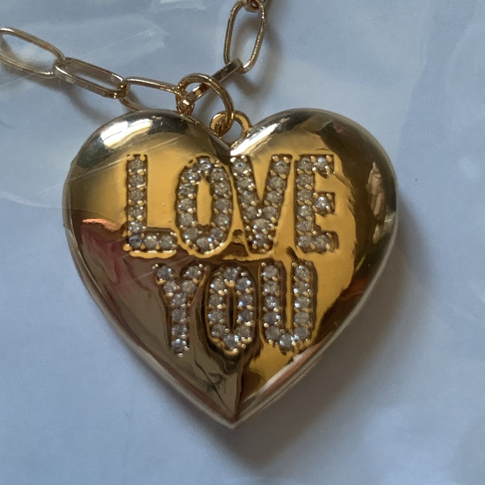 Christmas Gift Love You Locket Chain Necklace Charm Romantic Sentimental Heart